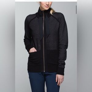 Lululemon Post Savasana Reversible Knit Jacket | Black/Grey Size Small